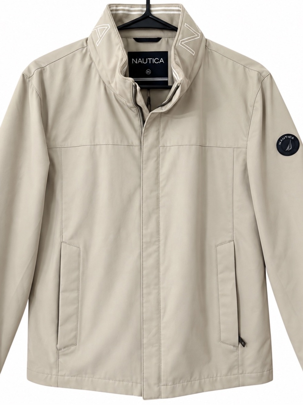 Nautica Men's Light Khaki Lightweight Shirt Jacket